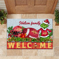 Iowa State Cyclones Football Team Doormat Personalized Your Family Name, Sport And Grinch Doormat, Football Lovers Gifts, Home Decorations ETHY-53152