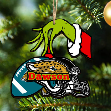 Jacksonville Jaguars 2 Layered Wooden Ornament Personalized Your Name, GR And American Football Team Ornament, Football Lover Gifts, Hanging Decorations ETHY-52254