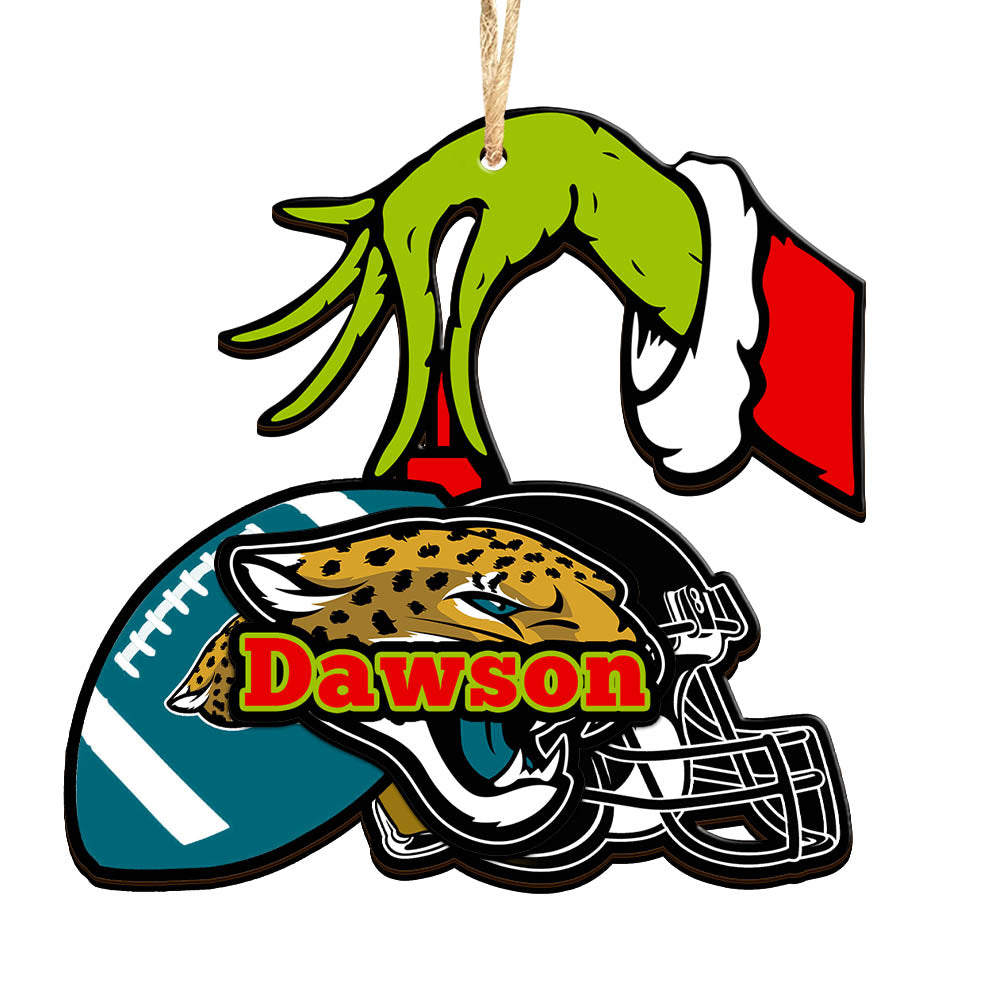 Jacksonville Jaguars 2 Layered Wooden Ornament Personalized Your Name, GR And American Football Team Ornament, Football Lover Gifts, Hanging Decorations ETHY-52254