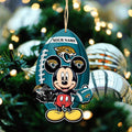 Jacksonville Jaguars 2 Layered Wooden Ornament Personalized Your Name, MK Mouse And Sport Team Ornament, Sport Gifts, Sport Decorations ETHY-52118