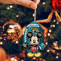 Jacksonville Jaguars 2 Layered Wooden Ornament Personalized Your Name, MK Mouse And Sport Team Ornament, Sport Gifts, Sport Decorations ETHY-52118