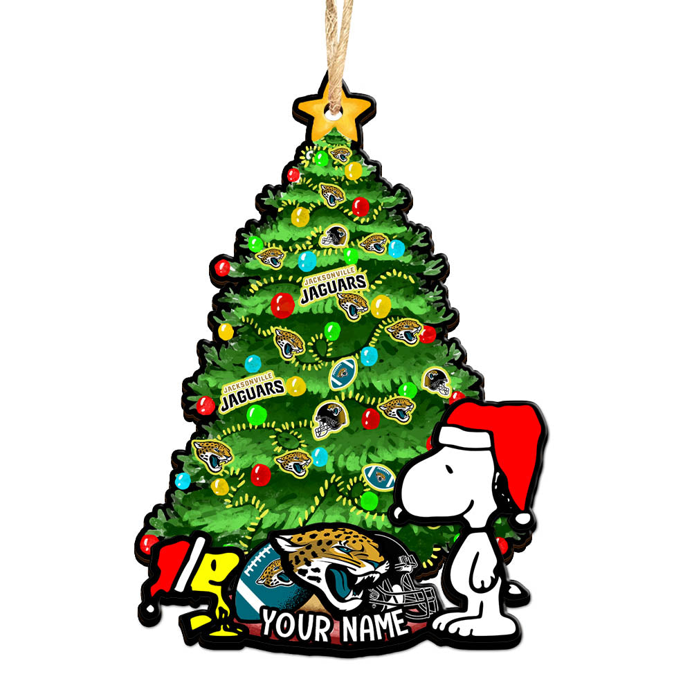Jacksonville Jaguars 2 Layered Wooden Ornament Personalized Your Name, SN And Peanut Ornament, Christmas Gifts For Sport Fan, Home Decorations ETHY-52306