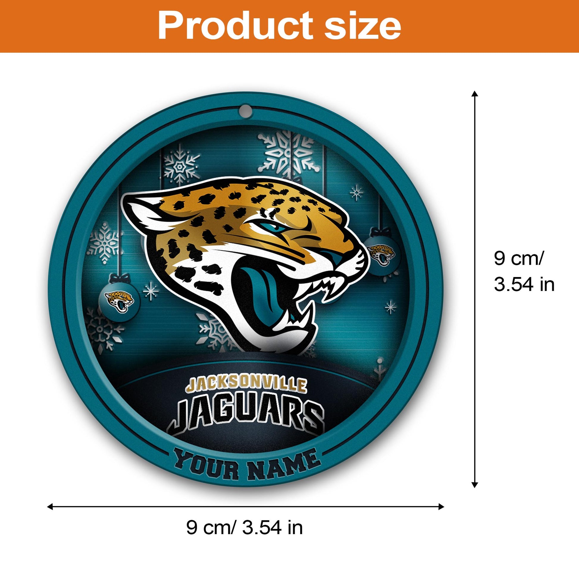 Jacksonville Jaguars Circle Aluminium Custom Ornament 2 Side Trending New Arrivals H52912 ETUG311023