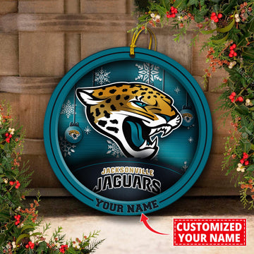 Jacksonville Jaguars Circle Aluminium Custom Ornament 2 Side Trending New Arrivals H52912 ETUG311023