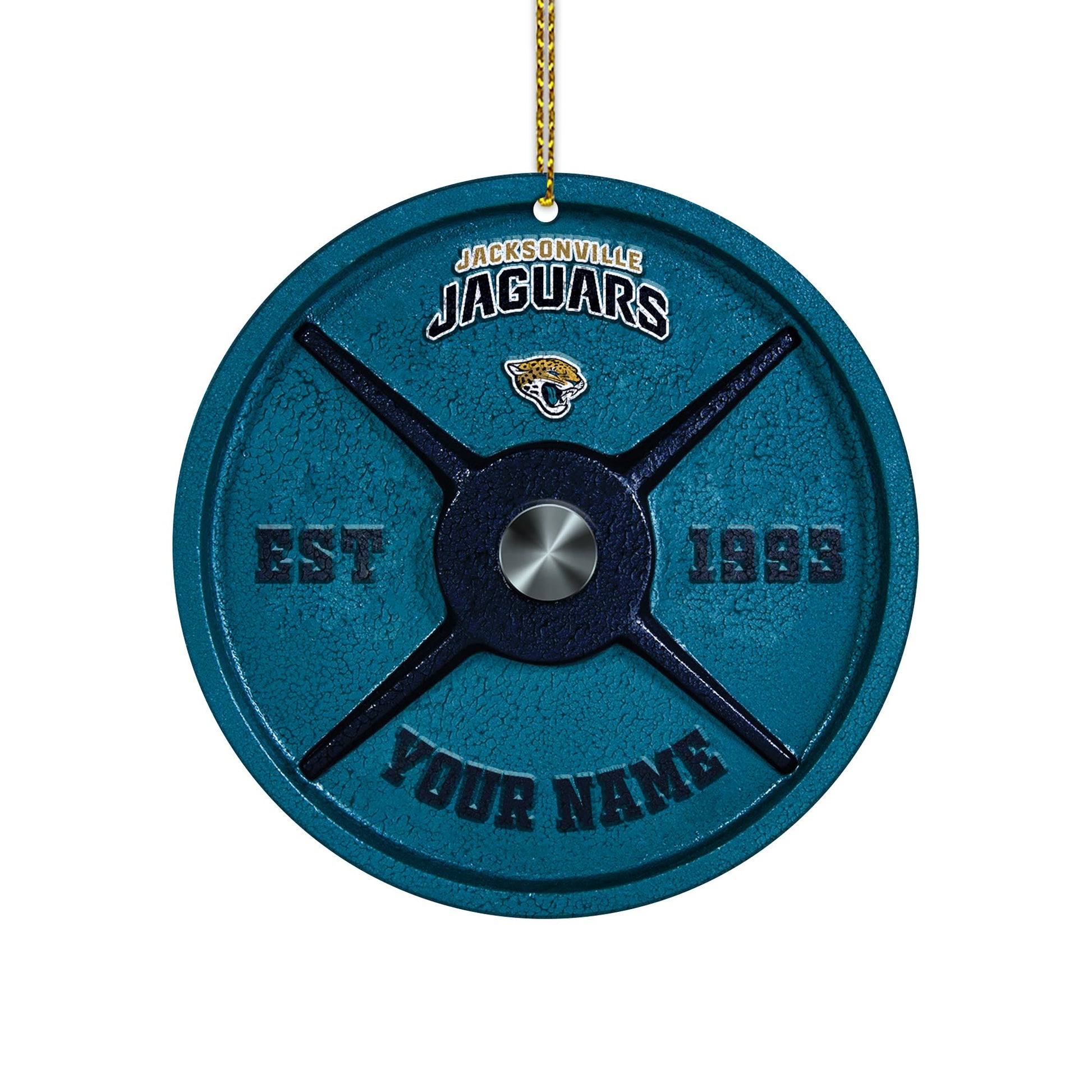 Jacksonville Jaguars Fitness Circle Aluminium Custom Ornament 2 Side Trending New Arrivals H52884 ETUG311023