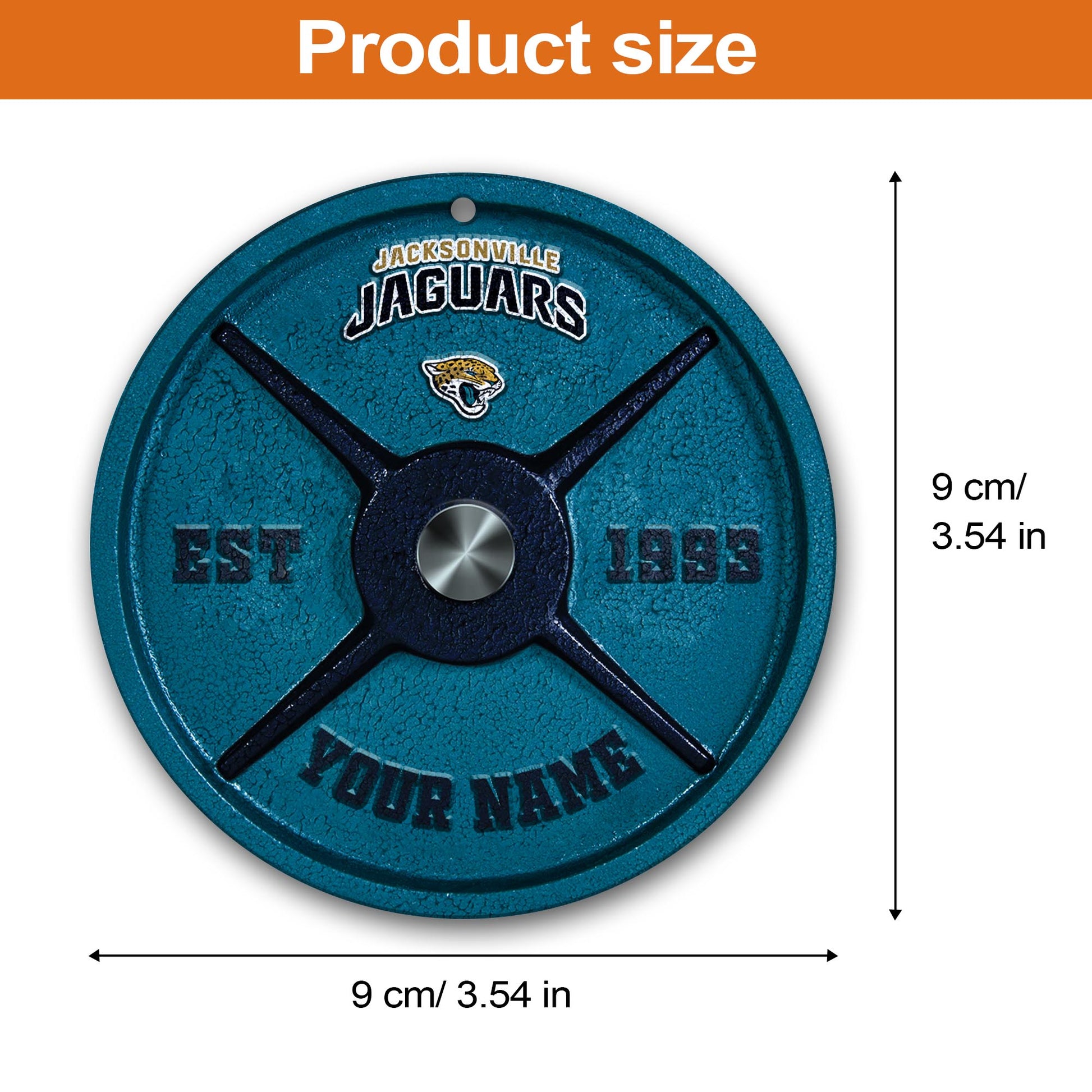 Jacksonville Jaguars Fitness Circle Aluminium Custom Ornament 2 Side Trending New Arrivals H52884 ETUG311023