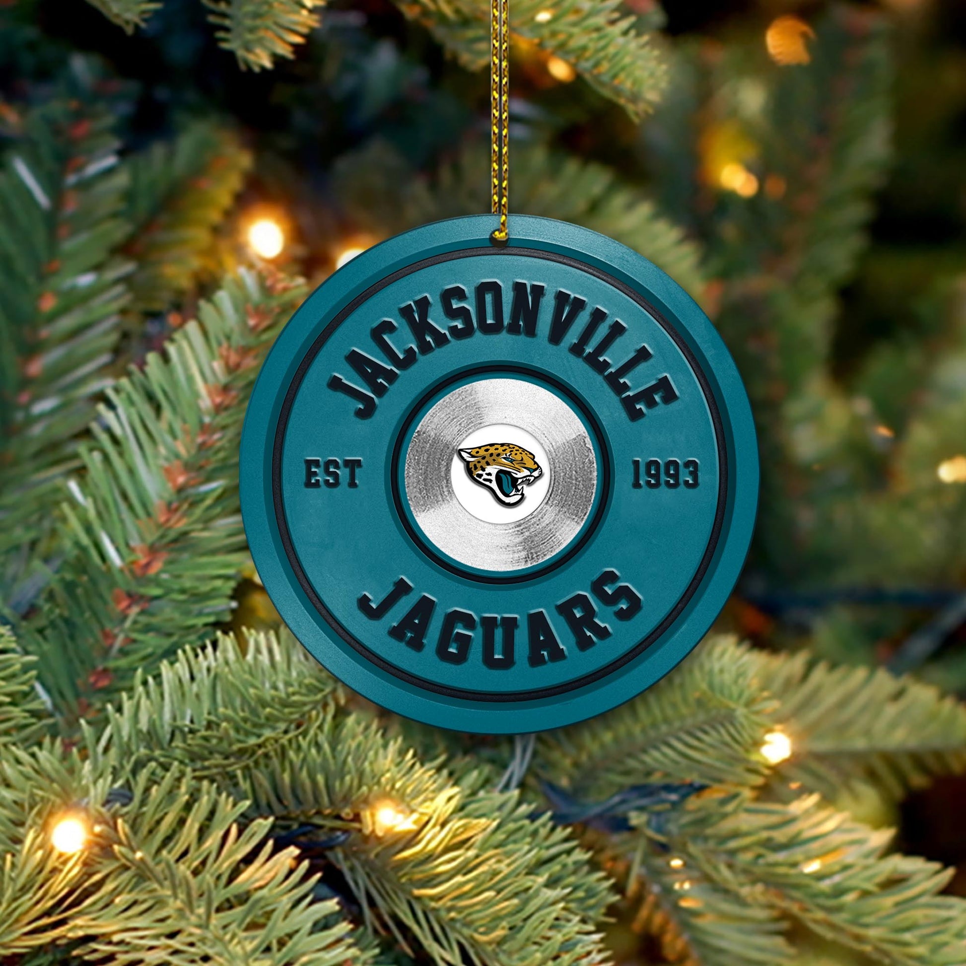 Jacksonville Jaguars Fitness Circle Aluminium Ornament 2 Side Trending New Arrivals H52883 ETUG311023
