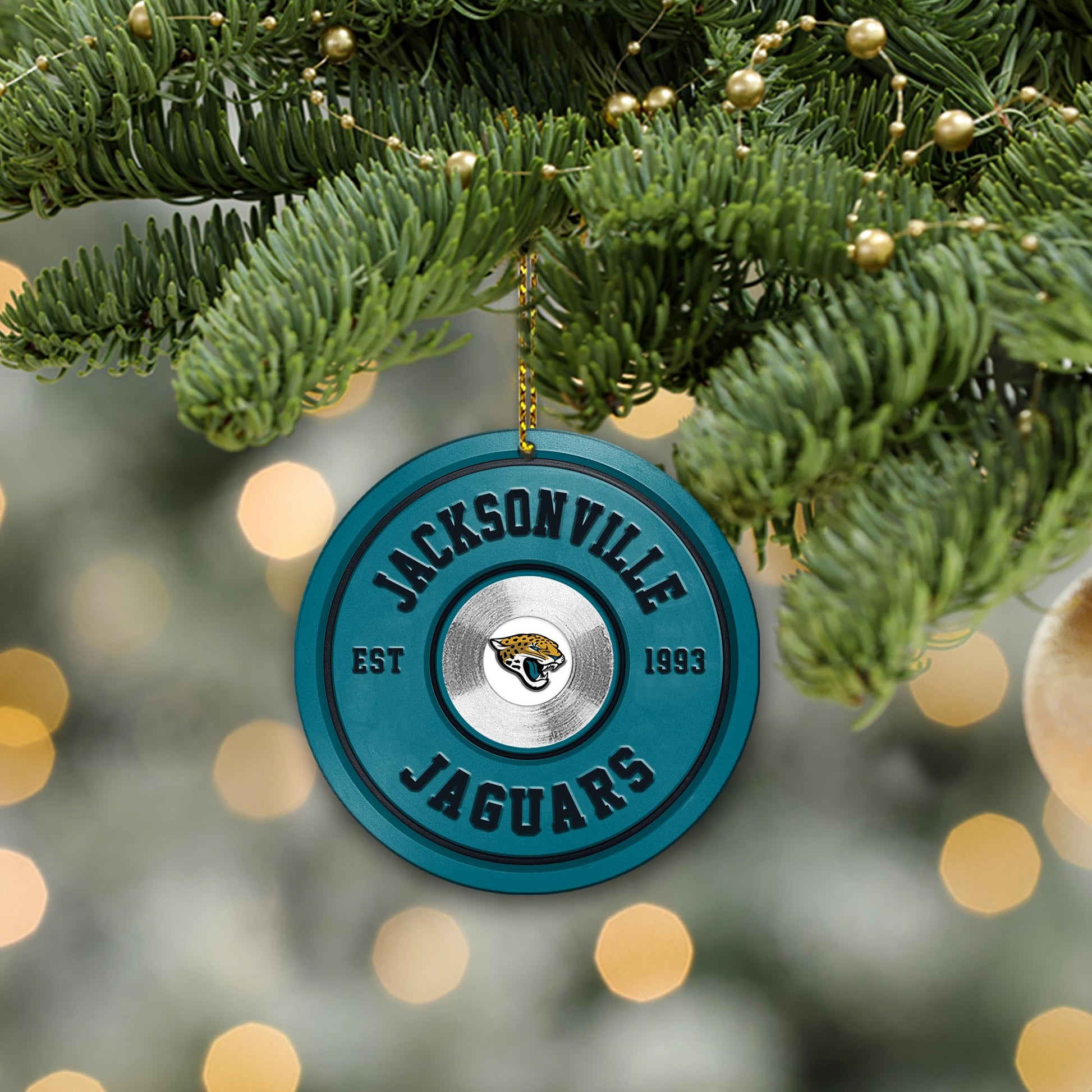 Jacksonville Jaguars Fitness Circle Aluminium Ornament 2 Side Trending New Arrivals H52883 ETUG311023