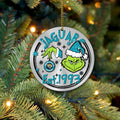 Jacksonville Jaguars Grinch Circle Aluminium Ornament 2 Side Trending New Arrivals H52900 ETUG311023