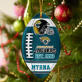 Jacksonville Jaguars Wooden Ornament 2 Sides Personalized Your Name, Sport Team Ornament, Sport Hanging Decorations, Sport Gifts