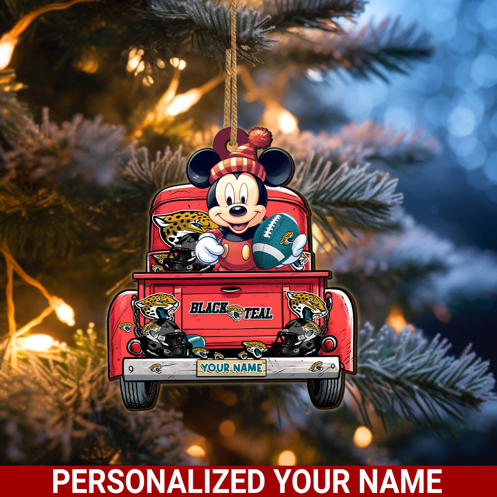 Jacksonville Jaguars Wooden Ornament Personalized Your Name, MK And Sport Ornament, Christmas Gifts For Sport Lovers, Sport Home Decor ETHY-52365