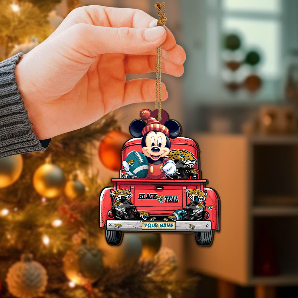 Jacksonville Jaguars Wooden Ornament Personalized Your Name, MK And Sport Ornament, Christmas Gifts For Sport Lovers, Sport Home Decor ETHY-52365