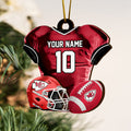 Kansas City Chiefs 2 Layered Piece Wooden Ornament Custom Name And Number, Sport Team Ornament, Sport Gifts ETRG-52175