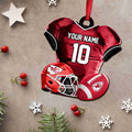 Kansas City Chiefs 2 Layered Piece Wooden Ornament Custom Name And Number, Sport Team Ornament, Sport Gifts ETRG-52175