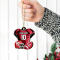 Kansas City Chiefs 2 Layered Piece Wooden Ornament Custom Name And Number, Sport Team Ornament, Sport Gifts ETRG-52175