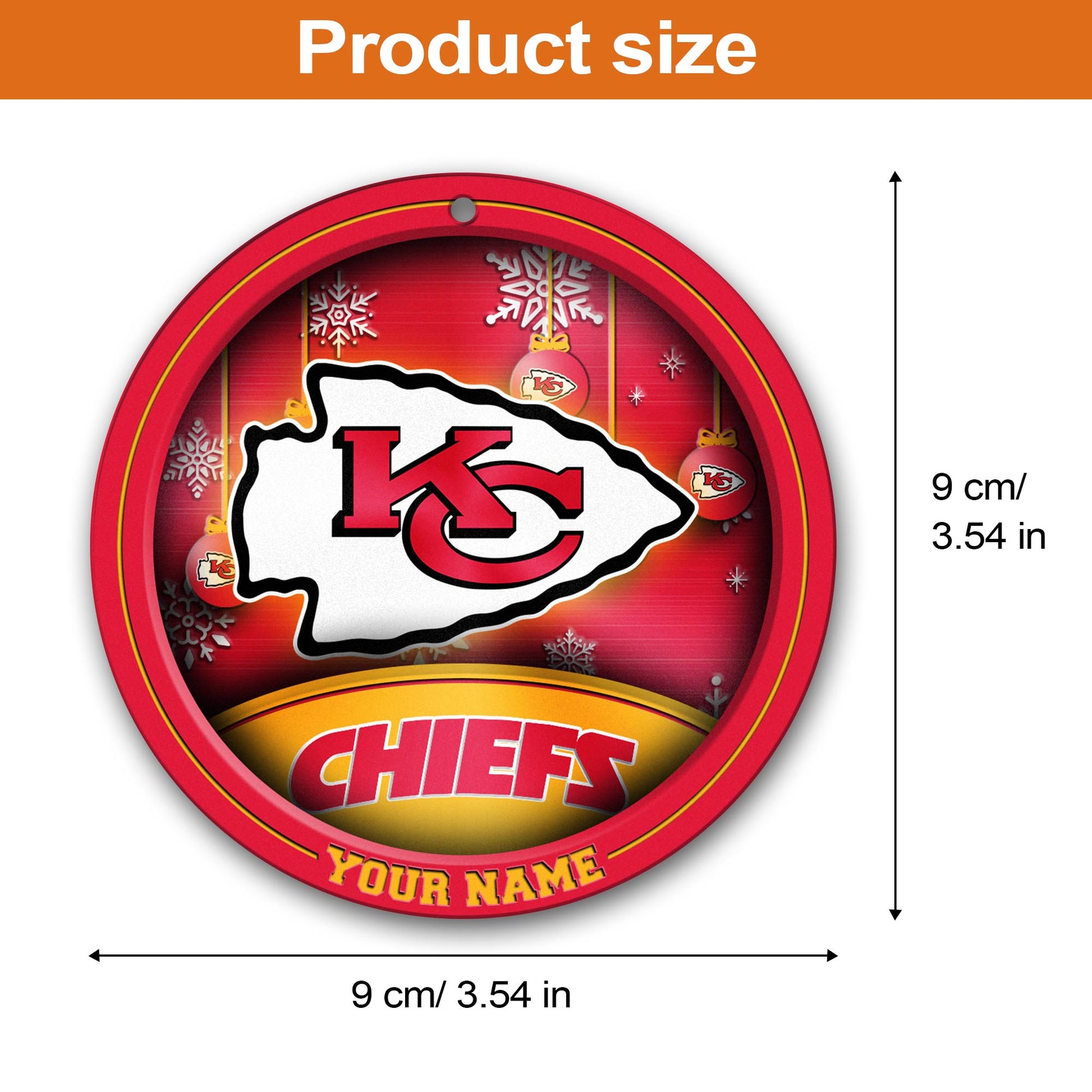 Kansas City Chiefs Circle Aluminium Custom Ornament 2 Side Trending New Arrivals H52912 ETUG311023