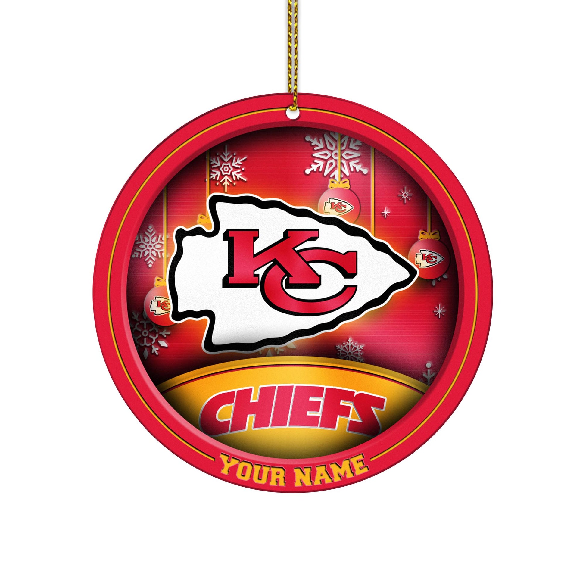 Kansas City Chiefs Circle Aluminium Custom Ornament 2 Side Trending New Arrivals H52912 ETUG311023