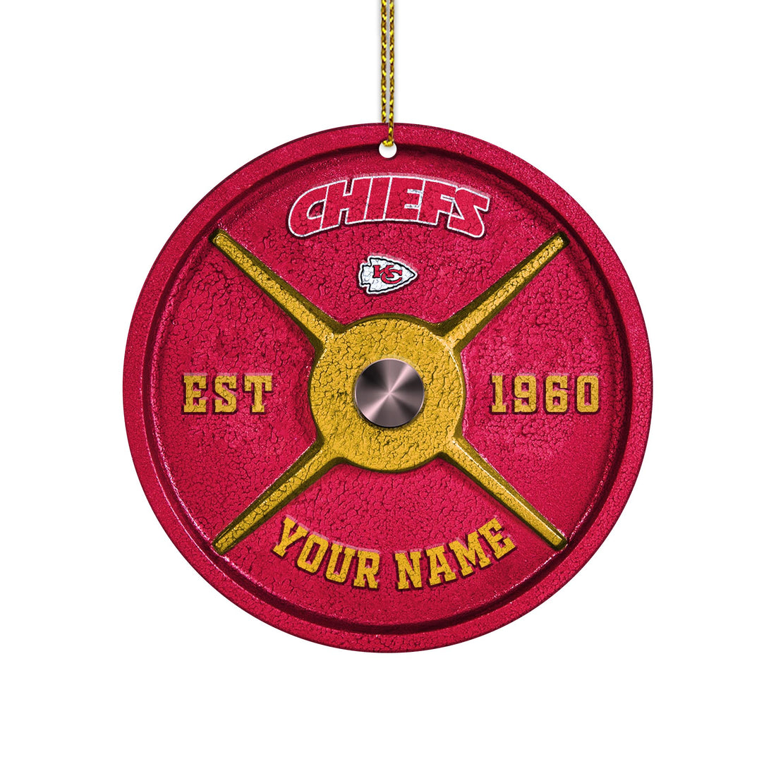 Kansas City Chiefs Fitness Circle Aluminium Custom Ornament 2 Side Trending New Arrivals H52884 ETUG311023