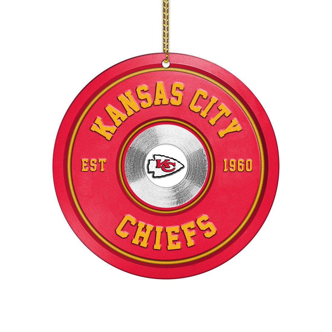 Kansas City Chiefs Fitness Circle Aluminium Ornament 2 Side Trending New Arrivals H52883 ETUG311023