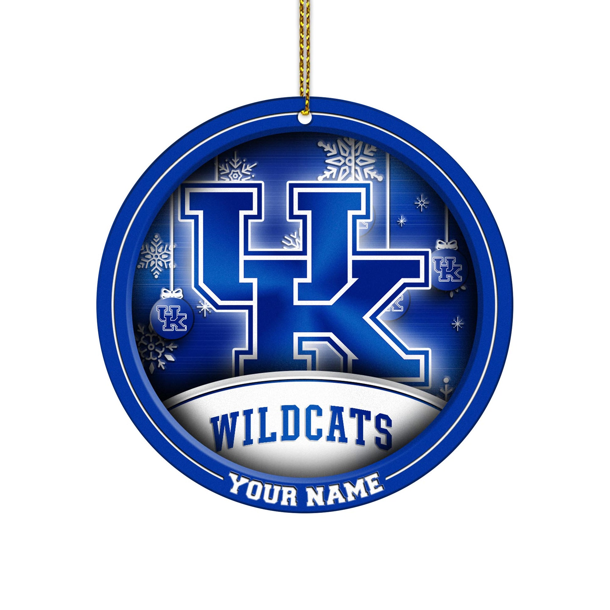 Kentucky Wildcats Circle Aluminium Custom Ornament 2 Side Trending New Arrivals H52912 ETUG311023