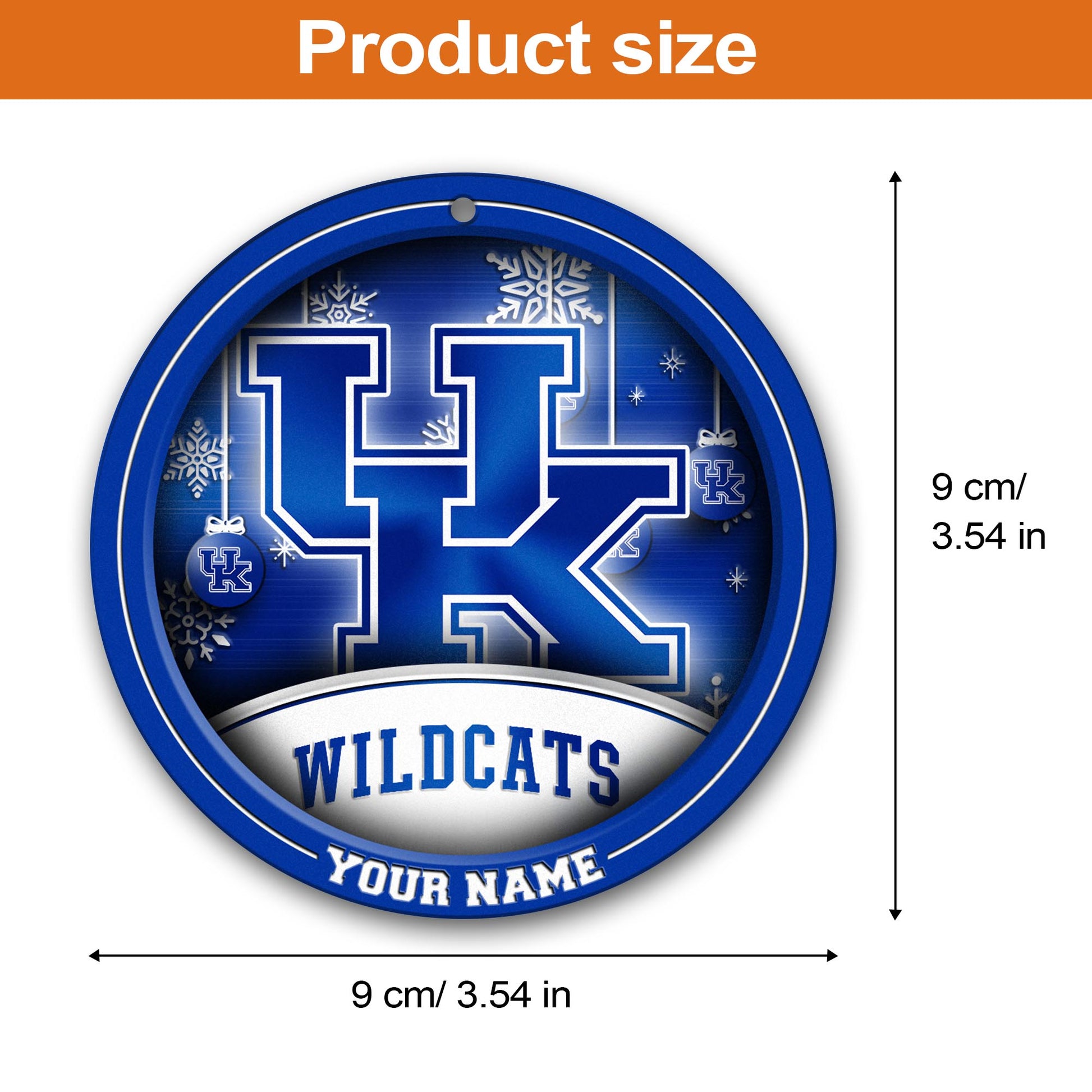 Kentucky Wildcats Circle Aluminium Custom Ornament 2 Side Trending New Arrivals H52912 ETUG311023