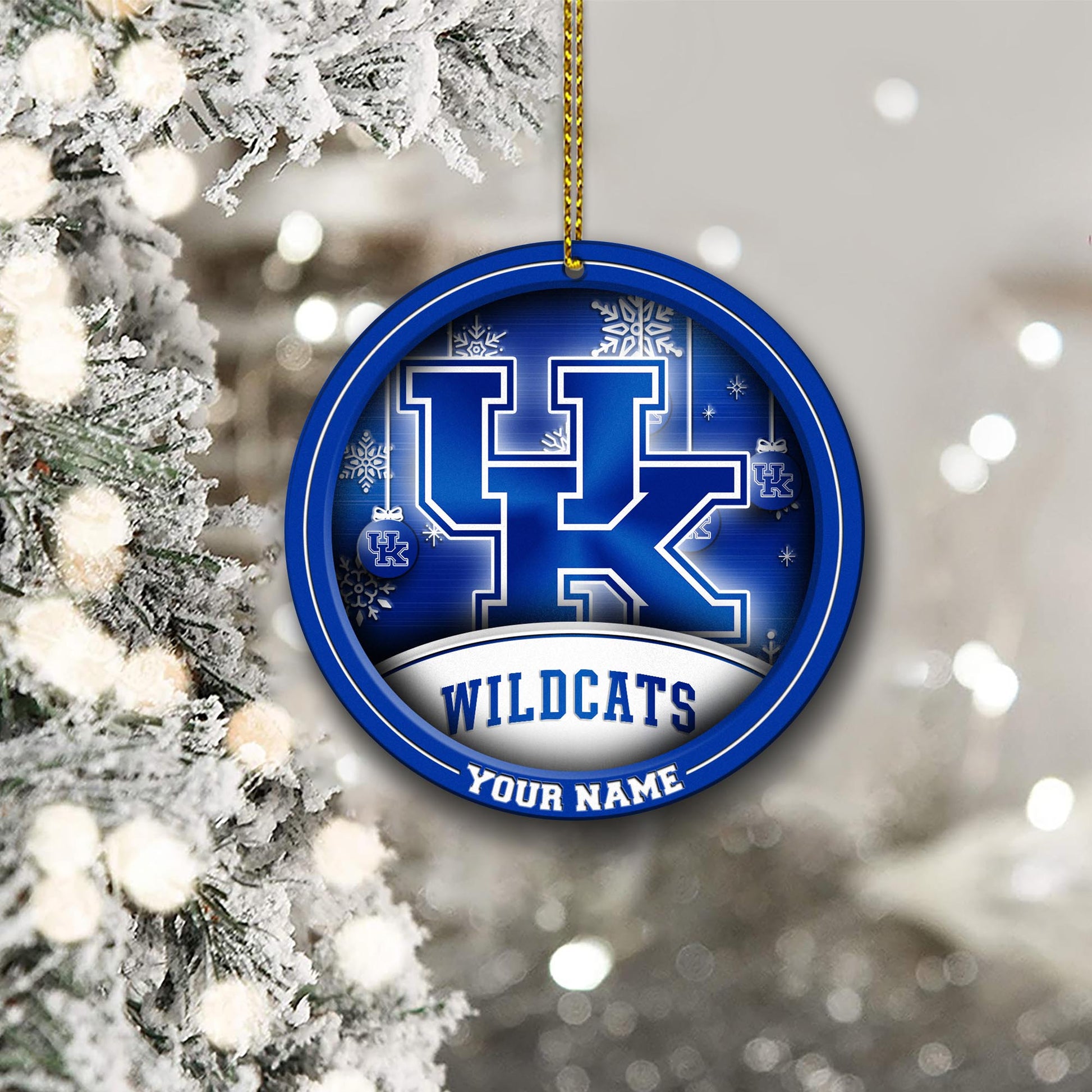 Kentucky Wildcats Circle Aluminium Custom Ornament 2 Side Trending New Arrivals H52912 ETUG311023