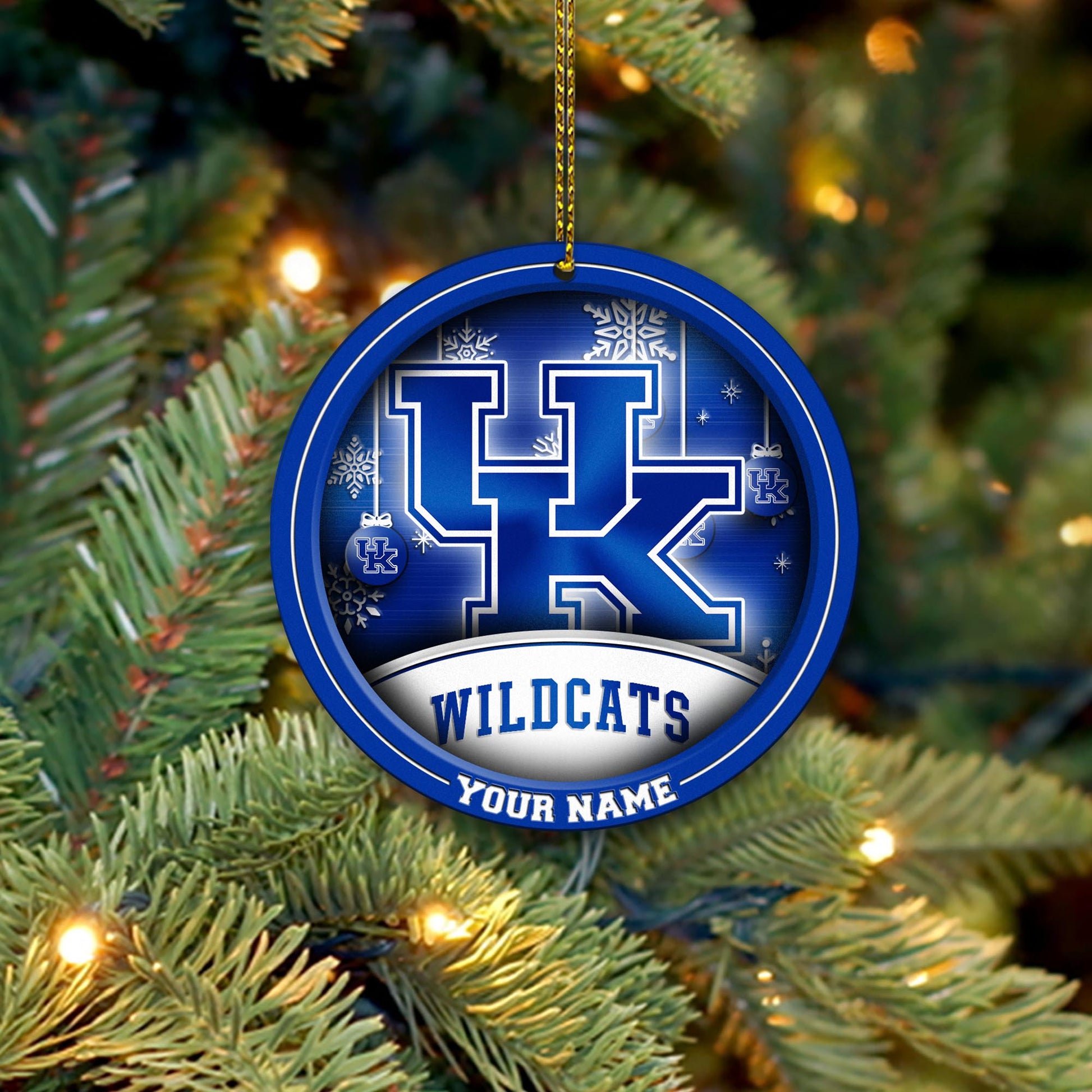 Kentucky Wildcats Circle Aluminium Custom Ornament 2 Side Trending New Arrivals H52912 ETUG311023