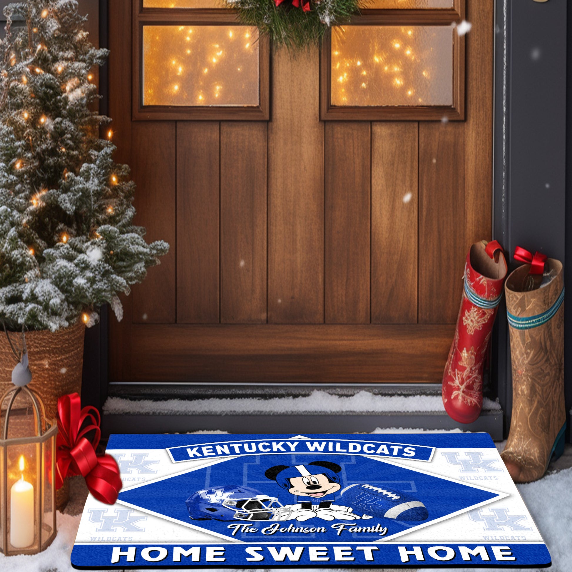 Kentucky Wildcats Doormat Custom Your Family Name, Sport Team And MK Doormat, FootBall Fan Gifts EHIVM-52722
