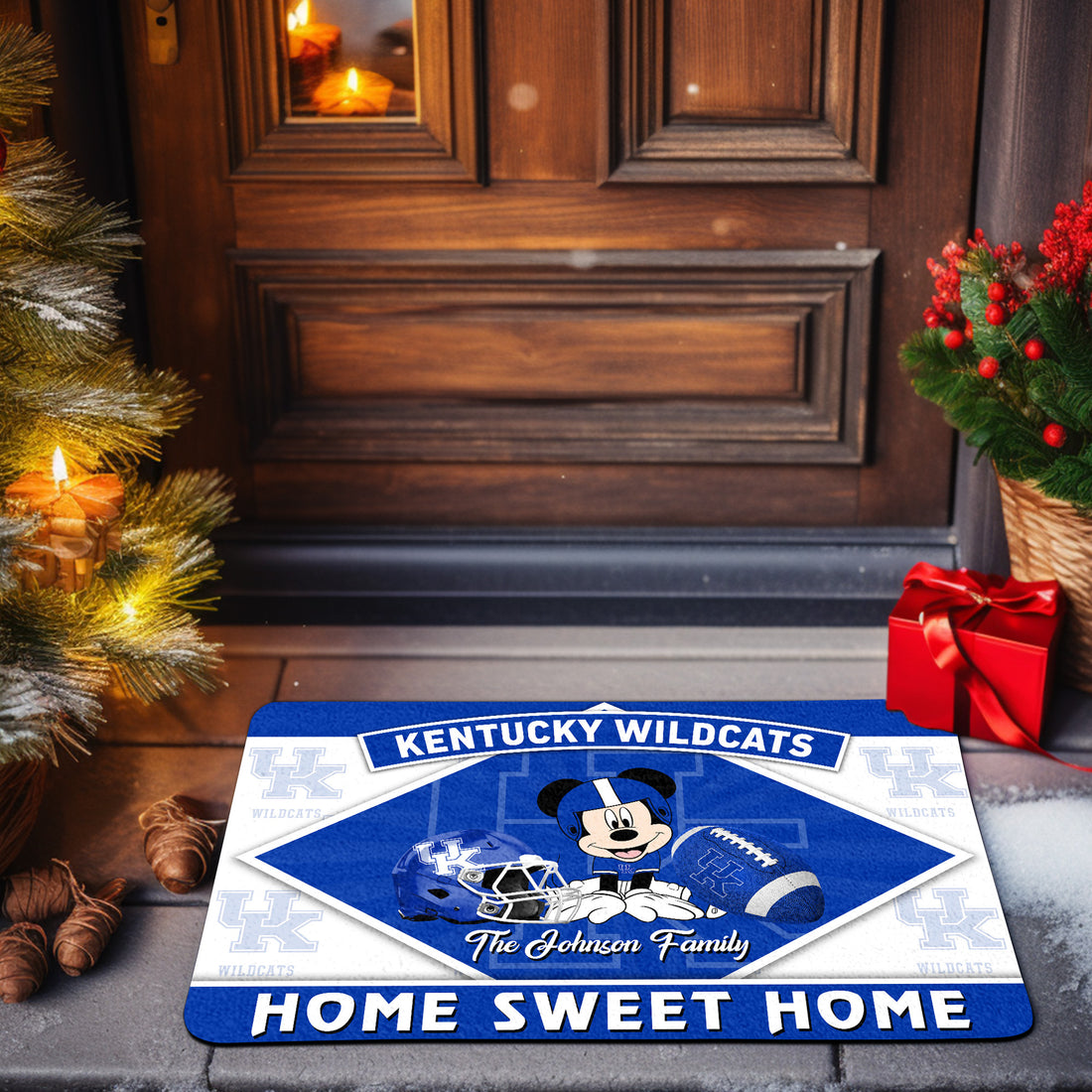 Kentucky Wildcats Doormat Custom Your Family Name, Sport Team And MK Doormat, FootBall Fan Gifts EHIVM-52722