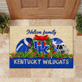 Kentucky Wildcats Doormat Personalized Your Name, Sport Team Doormat, Christmas Gifts For Football Fan, Home Decor ETHY-52726