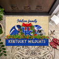 Kentucky Wildcats Doormat Personalized Your Name, Sport Team Doormat, Christmas Gifts For Football Fan, Home Decor ETHY-52726