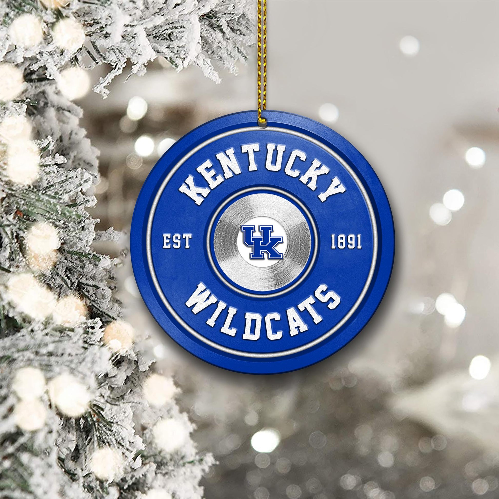 Kentucky Wildcats Fitness Circle Aluminium Ornament 2 Side Trending New Arrivals H52883 ETUG311023