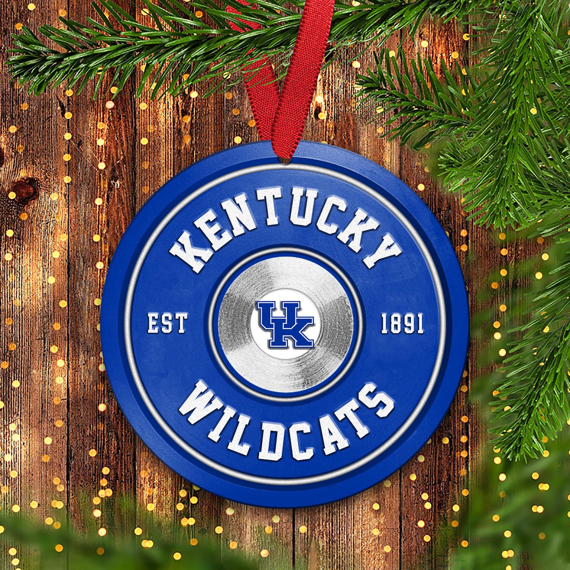 Kentucky Wildcats Fitness Circle Aluminium Ornament 2 Side Trending New Arrivals H52883 ETUG311023