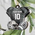 Las Vegas Raiders 2 Layered Piece Wooden Ornament Custom Name And Number, Sport Team Ornament, Sport Gifts ETRG-52175