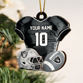 Las Vegas Raiders 2 Layered Piece Wooden Ornament Custom Name And Number, Sport Team Ornament, Sport Gifts ETRG-52175