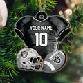 Las Vegas Raiders 2 Layered Piece Wooden Ornament Custom Name And Number, Sport Team Ornament, Sport Gifts ETRG-52175