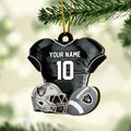 Las Vegas Raiders 2 Layered Piece Wooden Ornament Custom Name And Number, Sport Team Ornament, Sport Gifts ETRG-52175