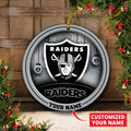 Las Vegas Raiders Circle Aluminium Custom Ornament 2 Side Trending New Arrivals H52912 ETUG311023