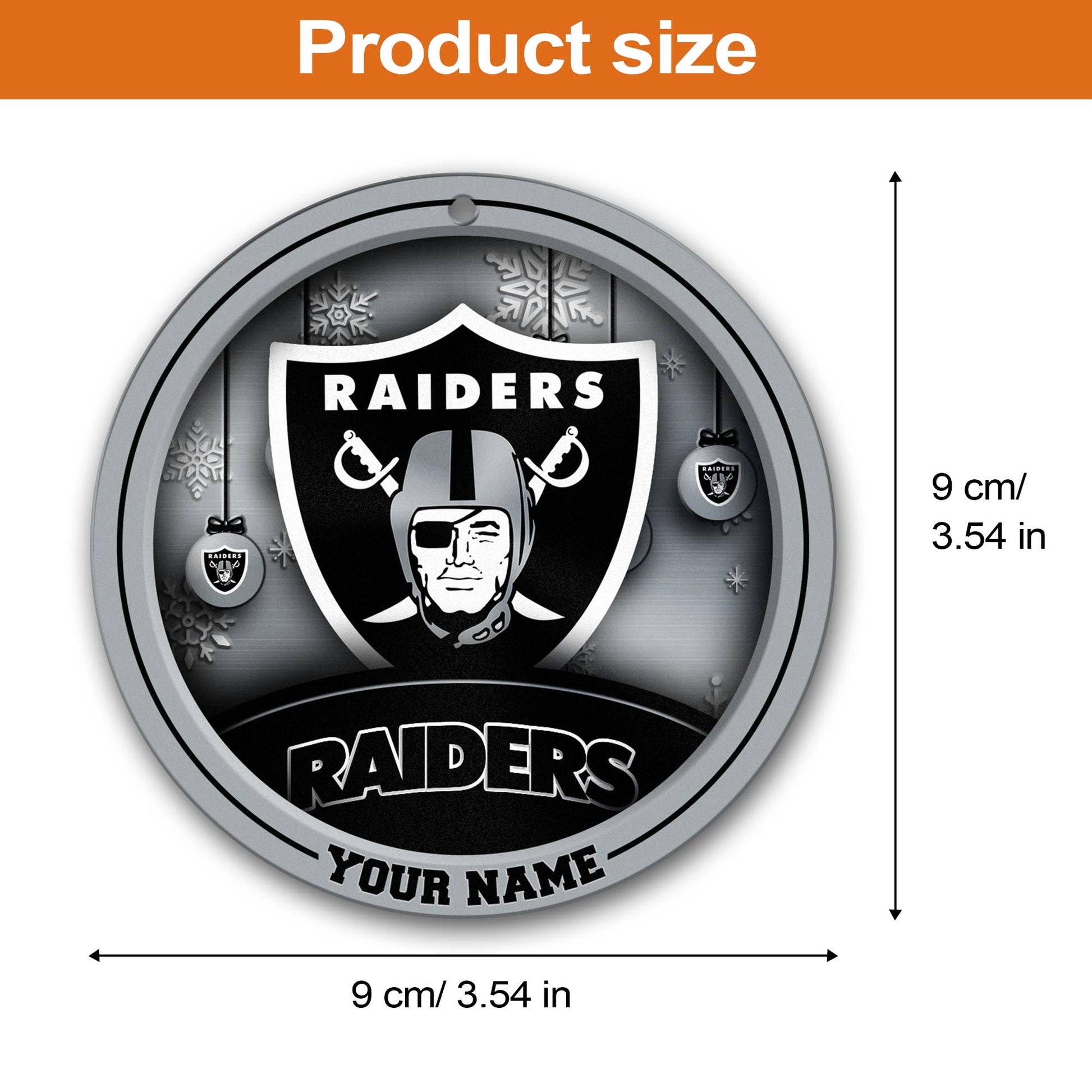 Las Vegas Raiders Circle Aluminium Custom Ornament 2 Side Trending New Arrivals H52912 ETUG311023