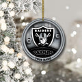 Las Vegas Raiders Circle Aluminium Custom Ornament 2 Side Trending New Arrivals H52912 ETUG311023