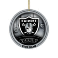 Las Vegas Raiders Circle Aluminium Custom Ornament 2 Side Trending New Arrivals H52912 ETUG311023