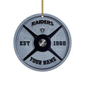 Las Vegas Raiders Fitness Circle Aluminium Custom Ornament 2 Side Trending New Arrivals H52884 ETUG311023