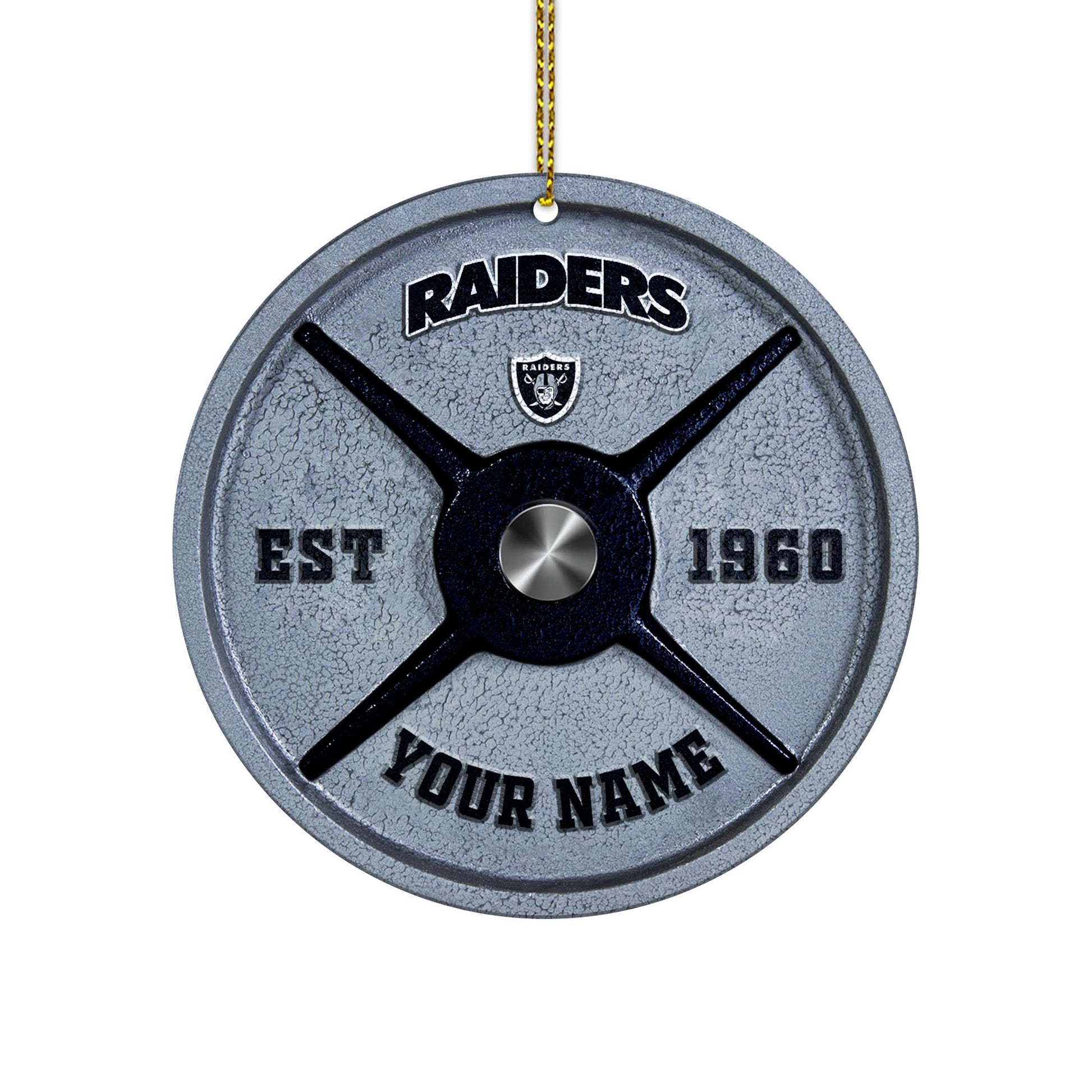 Las Vegas Raiders Fitness Circle Aluminium Custom Ornament 2 Side Trending New Arrivals H52884 ETUG311023