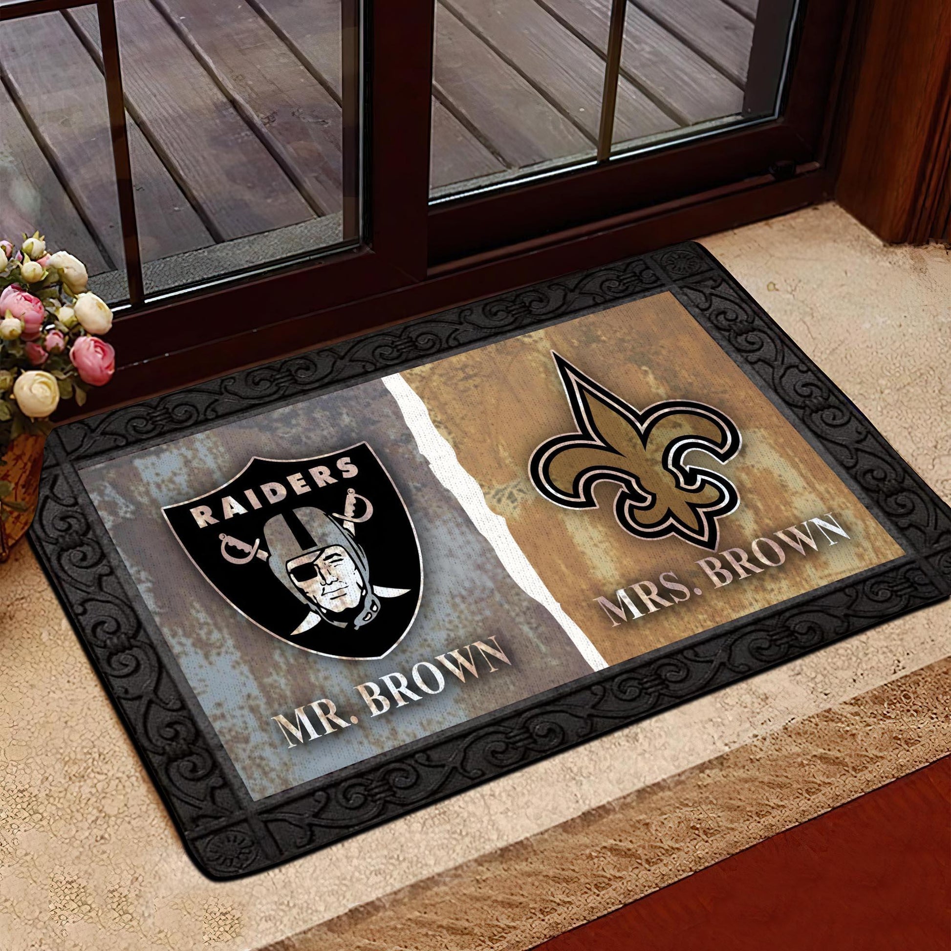 LASport247 HOUSE DIVIDED Doormat NL Custom Doormat Any Team, Any League All Over Printed DM15(6228)