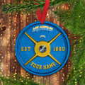 Los Angeles Chargers Fitness Circle Aluminium Custom Ornament 2 Side Trending New Arrivals H52884 ETUG311023