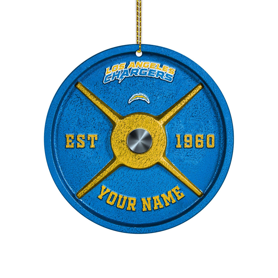 Los Angeles Chargers Fitness Circle Aluminium Custom Ornament 2 Side Trending New Arrivals H52884 ETUG311023