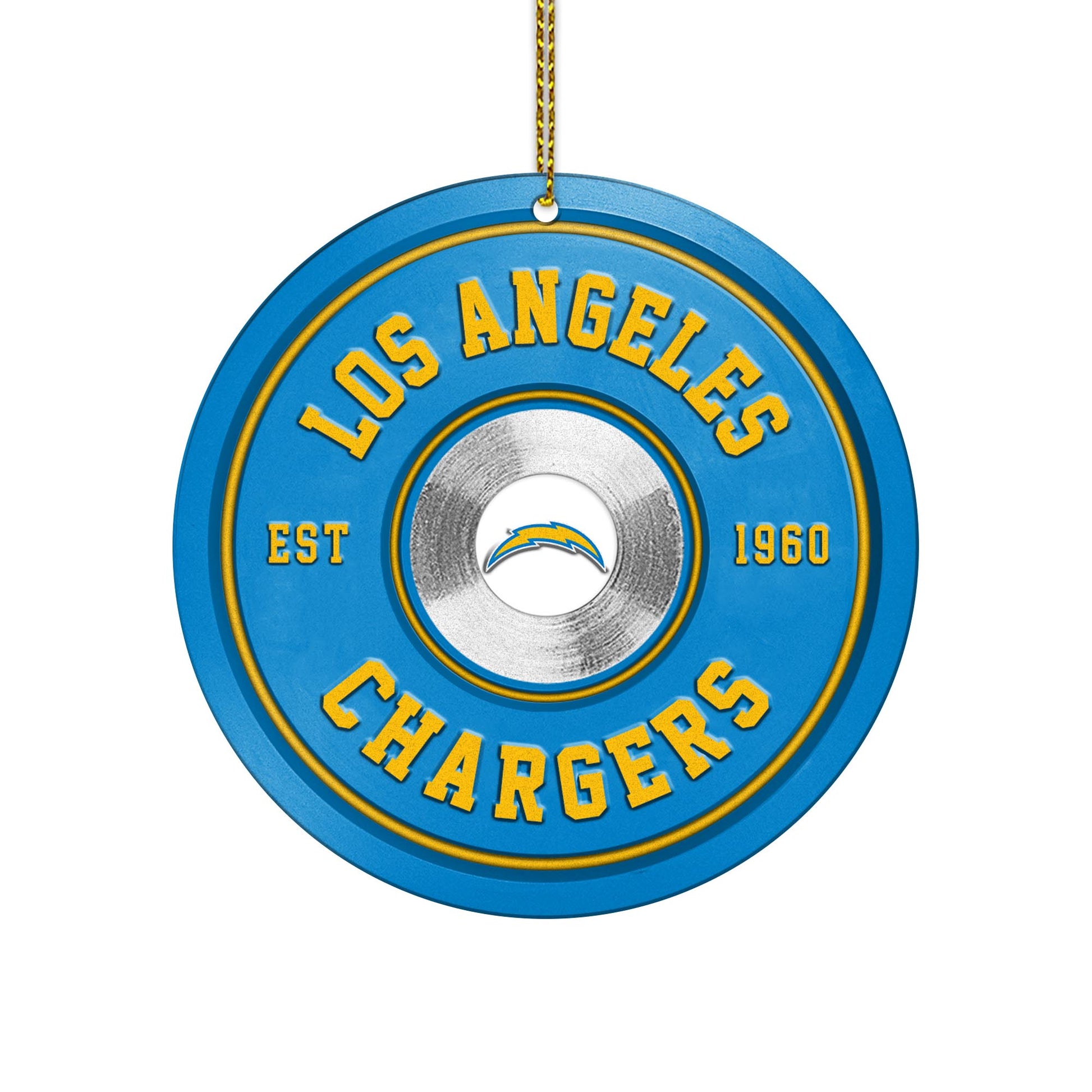 Los Angeles Chargers Fitness Circle Aluminium Ornament 2 Side Trending New Arrivals H52883 ETUG311023