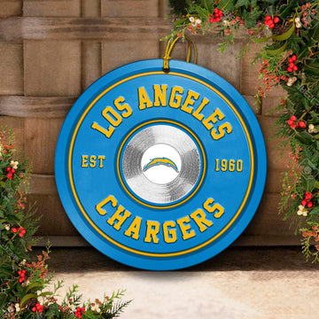 Los Angeles Chargers Fitness Circle Aluminium Ornament 2 Side Trending New Arrivals H52883 ETUG311023