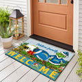 Los Angeles Chargers Football Team Doormat Personalized Your Family Name, Sport And Grinch Doormat, Football Lovers Gifts, Home Decorations ETHY-53152