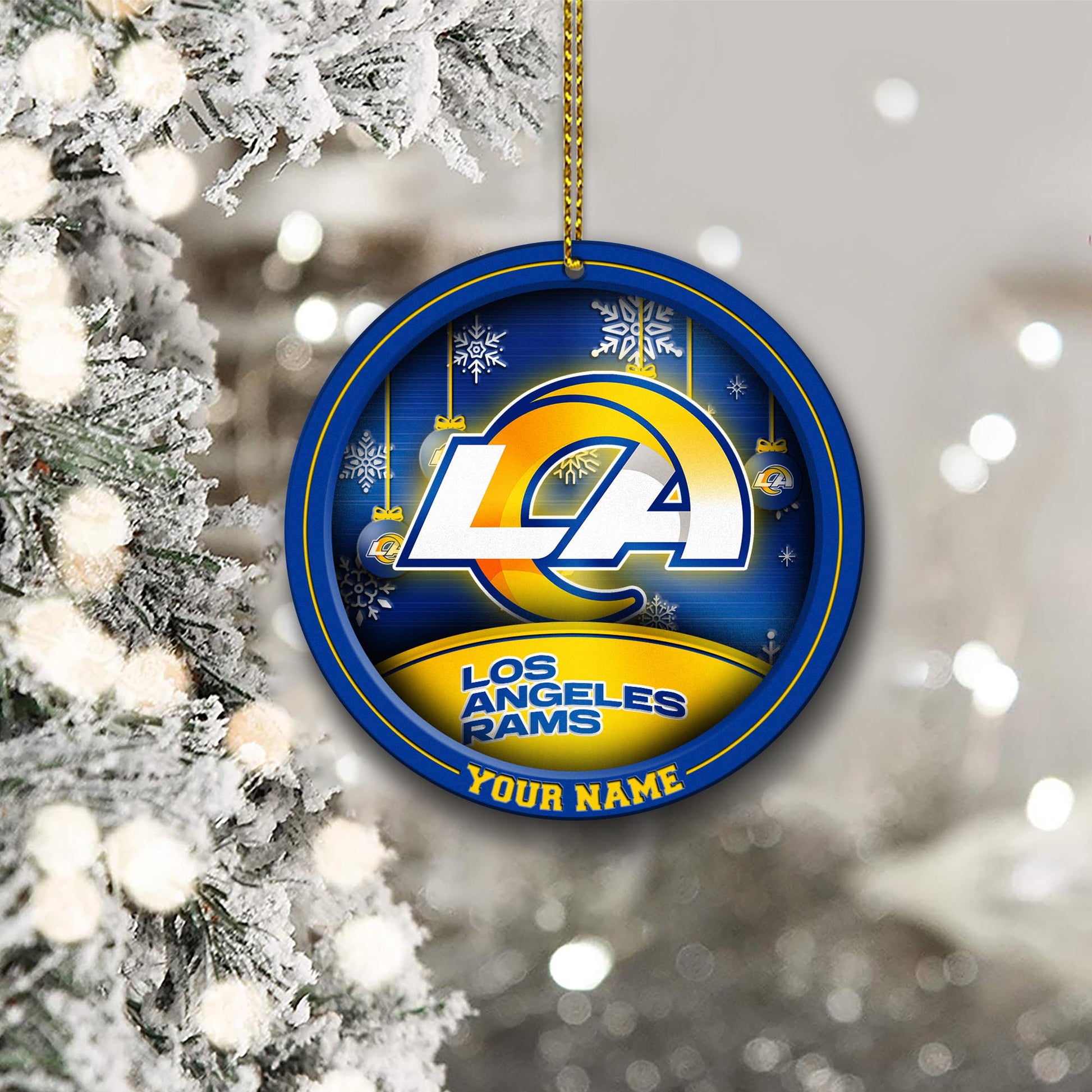 Los Angeles Rams Circle Aluminium Custom Ornament 2 Side Trending New Arrivals H52912 ETUG311023